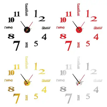 2023 3D САМ Цифров Часовник с Модерен Дизайн, Големи Стенни Часовници Модни Часовници Акрилни Огледално Етикети Хол Начало Декор Horloge