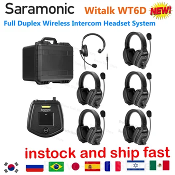 Saramonic WiTalk WT6D Полнодуплексная връзка Безжична домофонна Слушалка Морска лодка Микрофон за футболни тренировки Дейности