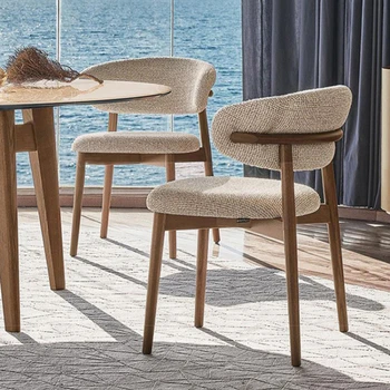 Компютърен стол, Скандинавските домашни Столове за кухня, Трапезария столове от естествен масив дърво, Высокоэластичная Порести Дъговидна облегалка, мебели за дома