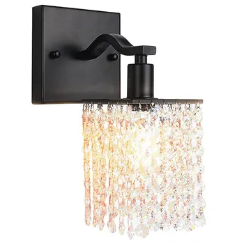 Нощни Кристал, с монтиран на стената лампа, стенни аплици, за да премине в Спалнята, Модерен Модерен Скандинавски Лампа, Луксозен Кристал, с монтиран на стената лампа за баня