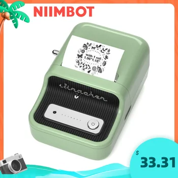 Производител на етикети с баркод, NiiMbot B21, безжичен термопринтер, джобен Мини принтер с Bluetooth с етикет за домашния офис, търговска
