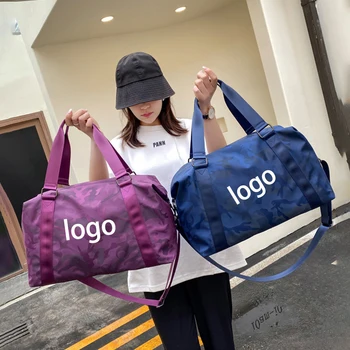 Спортна чанта за фитнес с логото, чанта за йога, Женствена чанта на едно рамо за сух и мокър клон, водоустойчива чанта за багаж с голям капацитет