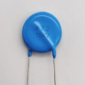 10 бр. високо напрежение керамичен кондензатор със синьо олово 15 кв. 472 До 4700 пенсионни фондове, керамичен кондензатор за рентгенови апарати