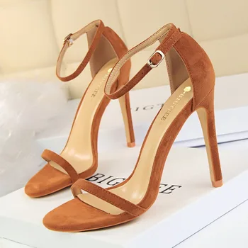 2023 Нови предмети; Модни пикантен дамски сандали на висок ток-висок ток с отворени пръсти и Летни обувки на висок ток; Дамски обувки