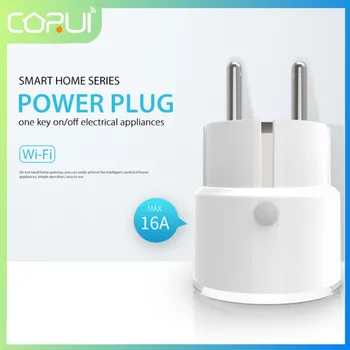 CORUI WiFi 16A Smart Power Plug RF Умен Изход е приложение за Дистанционно Управление Синхронизация на IFTTT SmartLink Amazom Алекса Google Home