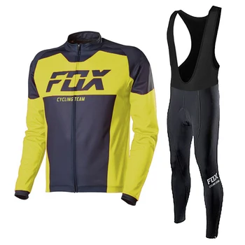 Fox Cycling Team Годишният майк за колоезденето на Мтв с дълъг ръкав, Мъжки велосипед, Спортен комплект за езда на Equipacion Ciclismo Hombre, Велосипедна облекло