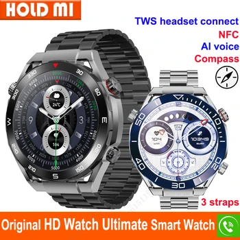 HD Watch the Ultimate Смарт часовници Мъжки 466 * 466 HD екран BT Call Compass NFC sprots с Бизнес умен часовник IP68 водоустойчив часовник