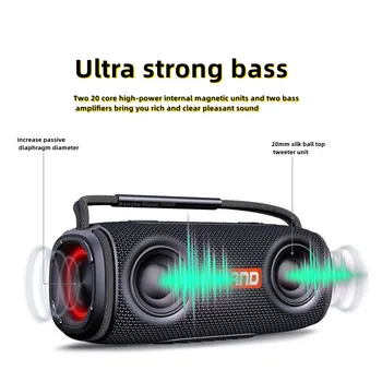 IPX 6 двойни високоговорители Bluetooth говорител на събуфъра външна безжична Bluetooth аудио система с висока мощност и сила на звука