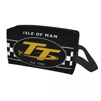 Kawaii Isle Of Man Tt Motorcycle Racing, пътна чанта за тоалетни принадлежности за жени, Косметичка за грим, комплект за съхранение на козметиката