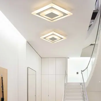 Led тавана лампа Квадратен Модерен тавана лампа за осветление на банята и коридора 12 W