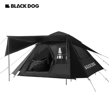 Naturehike-Blackdog Нова Обновена Автоматична Палатка за Къмпинг, Преносима Удебелена Непромокаемая черна Гумена Палатка Без летва за антре