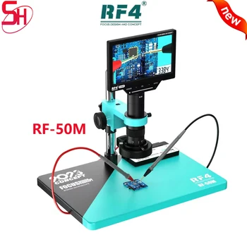 RF4 RF-50М за Цифров HD-микроскоп с вградена HD камера, LCD дисплей За ремонт на прецизни уреди, функция мултицет