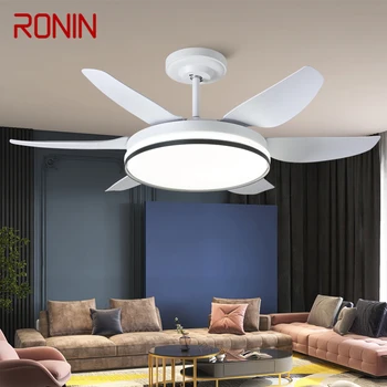 RONIN Фен Light Скандинавски led вентилатор на тавана Модерен минималистичен ресторант, дневен тракт, спалня Търговска електрически вентилатор