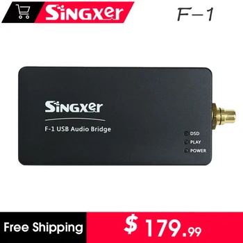Singxer F-1 XMOS USB Цифров Интерфейсен модул С чип XU208 Висок клас U8 Подобрена версия С Алуминиев защитен калъф с ЦПУ
