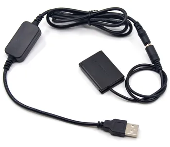 USB Кабел за зареждане на постоянен ток + NB-13L Фиктивен Батерия DR-110 Конектор за Камери на Canon G7X Mark II G1X MII G5X G9X SX720