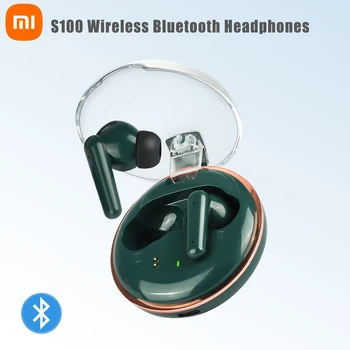 XIAOMI S100 Безжични Bluetooth Слушалки, Hi-Fi стерео Водоустойчиви спортни слушалки с шумопотискане Слушалки с микрофон Слот за слушалки