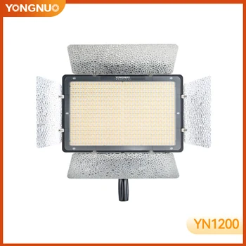 YongnuoYN1200 + Адаптер Daya 5500K Putih 9300LM CRI95 1200 SMD Led Video Lampu Studio Cahaya Isi dengan Дистанционно Управление