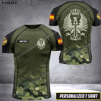 Австралийски Немски Испански Френски Британски Войници, Армейски Камуфлаж, Ветеранский Флаг, тениска с 3D Принтом, Мъжки t-shirt, Дишаща Лятна 2023, Топла