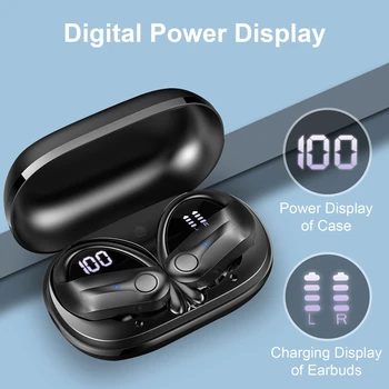 Безжични Bluetooth слушалки A20, стерео слушалки-втулки с високо ниво на силата на звука, IP7, водоустойчиви спортни слушалки с сверхдлинной издръжливост