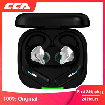 Безжични слушалки CCA BTX с модула на ушния куката, съвместима с Bluetooth слушалка 5.2, HiFi Спортна игра, истински безжични слушалки Bluetooth