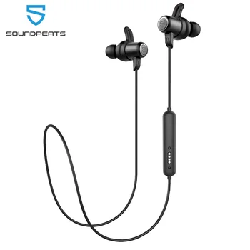Безжични слушалки SoundPEATS Bluetooth 5.0 IPX8 Водоустойчиви спортни слушалки с магнитна зареждане с APTX HD 14 часа възпроизвеждане на
