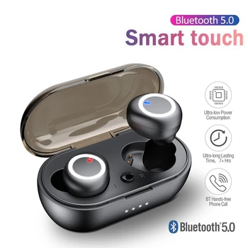 Безжични слушалки Y50 5,0 Bluetooth Слушалки, Музикални Слушалки Спортни Слушалки Водоустойчиви Слушалки fone deouvido Bluetooth телефони