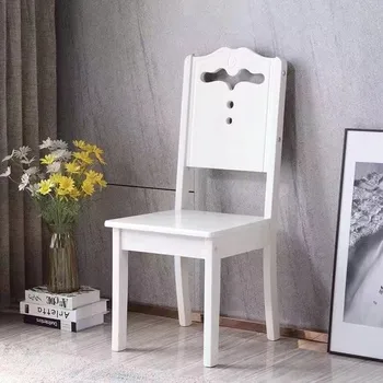 Бели модерни и луксозни трапезни столове Мобилен салон за Трона Ергономични Дизайнерски стол средата на века Дизайн Silla De Playa Мебели за дома