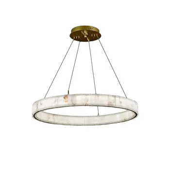 Висококачествено Мраморно пръстен, led висящи лампи с регулируема яркост, Полилей, Висящ лампа Lampen за хранене