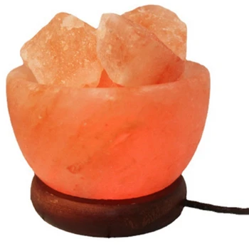 Гималайская кристален солна лампа LED Цветни нощна светлина, което променя цвета си, Пречистване на въздуха, декоративна нощна настолна лампа, Украшение
