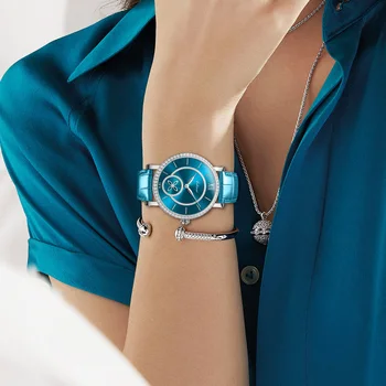 Дамски Механични часовници LOBINNI Дамски Елегантни и Ежедневни Непромокаеми кожени въжета Дамски автоматичен часовник Montre Femme с Диаманти