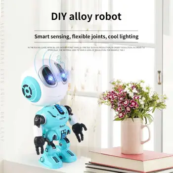 Деформационный робот с гъвкаво движение на ставата 250 ma Развитие на играчка интелигентен робот Q версия от сплав подарък за рожден ден, интерактивна играчка