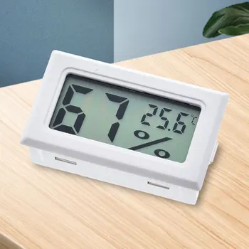 Дигитален Влагомер-термометър с LCD дисплей, Измерители на ниска температура и влажност, без кабел за оранжерии, автомобили, домашен офис