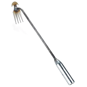 Железен инструмент за плевене плевели, ръчно прополочный инструмент с 4 зъби, двойното ръчно средство за премахване на плевелите в градината на фермата