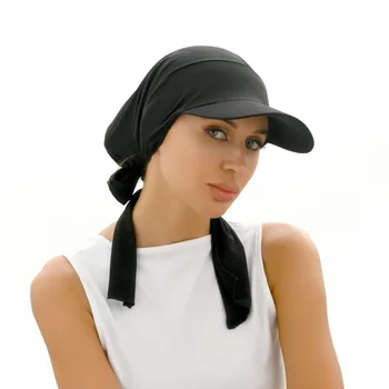 Жена Гума Качулка, Мюсюлмански Хиджаб, Тюрбан, бейзболна шапка за момичета, Однотонная Модни Дамски Солнцезащитная шапка, забрадка, Шапка-шал
