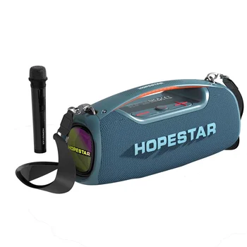 За Hopestar A60 Водоустойчив безжични стерео високоговорители TWS за парти 100 W Караоке Външен говорител с микрофон