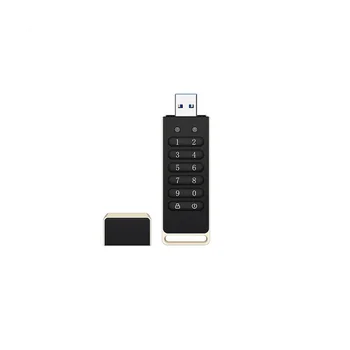 Защитен USB-памет, 128 GB криптирани USB-памет, хардуер парола, карта памет, с клавиатура, usb флаш-диск USB 3.0, черен