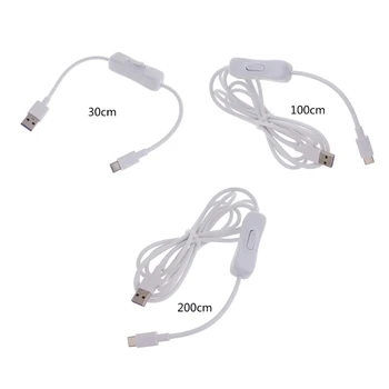 Компактен бял USB кабел TypeC с възможност за бързо зареждане и синхронизация на данни