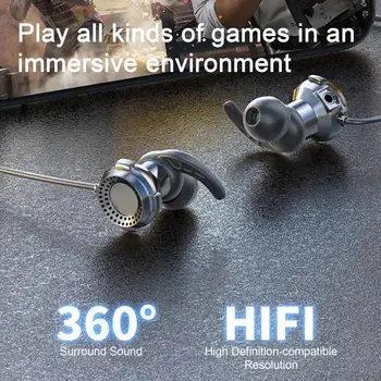 Компютърна кабелни слушалки Hifi Sound Кабелни слушалки с Висококачествено жични слушалки-подложка с интерфейс 3.5 мм, удобен за телефон