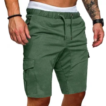 Къси панталони-карго за дрехи с потребителски логото, спортни шорти-карго с множество джобове за мъже