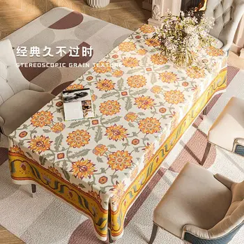 Лека луксозна правоъгълна покривка за масата за хранене 2023, нови супени комплекти от памук и лен, Xidu Ruila 858|