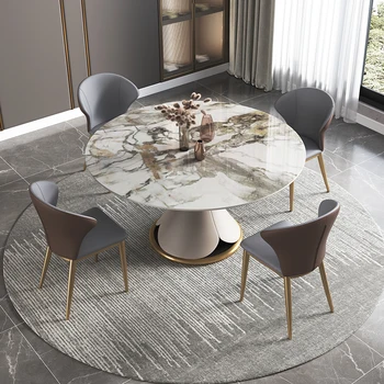 Леки луксозни трапезни столове, модерна и лесна облегалка за домашно почивка, маса за хранене в италиански стил, тоалетка с огледало, стол