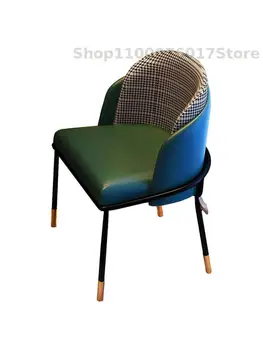 Лесно луксозно кресло thousand crane с висококачествена вкара облегалка във формата на червено клыка, стол за грим в спалнята, стол за мързелив диван, скандинавски стол