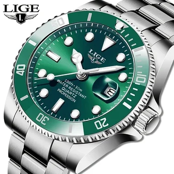 Луксозни модни часовници Diver Мъжки 30ATM Водоустойчив Часовник с дата Спортни Часовници Мъжки Кварцов часовник