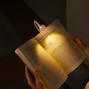 Малката Преносима Настолна лампа със скоба, Зареждане чрез USB, Лесен нощна светлина за четене на книги