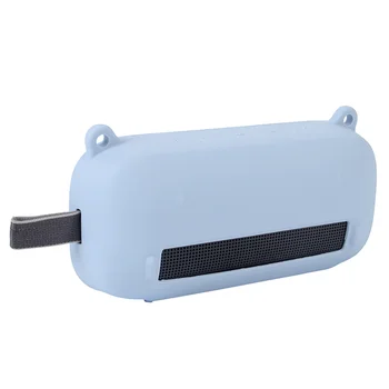 Мек силиконов калъф за преносими колони SoundLink Flex Bluetooth с пагон и дългоцевно оръжие, синьо
