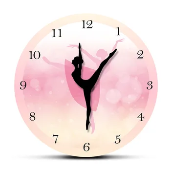 Модерни минималистичные Стенни часовници с Балерина, Розови часове с Принцеса за момичета, Стенни часовници и за декорация на всекидневна