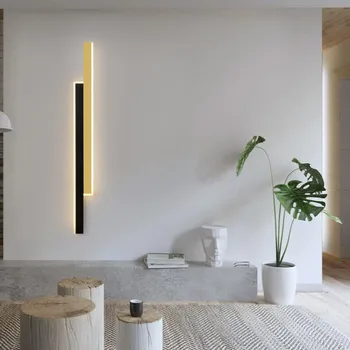 Модерни минималистичные алуминиеви led осветление стена нощно шкафче стълбище с фоайе кухня, галерия, офис, хол, с монтиран на стената лампа вътрешни тела
