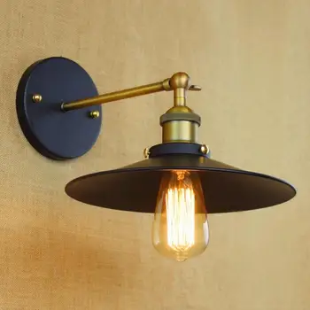 Модерни ретро стенни лампи качеството на желязо, с монтиран на стената лампа led лампи ретро трапезария, с монтиран на стената лампа led блясък стенно осветление