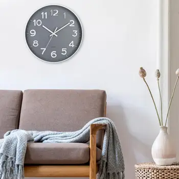 Модерните стенни часовници, стенни украса, точност 12-инчови стенен часовник на батерии, лесен за четене, тихи, не тикающие за дома