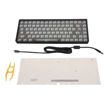 Модулна механична клавиатура в Корпус от ABS-пластмаса Потребителска детска клавиатура Жичен или безжичен 75% Подредба 84 клавишите за подмяна на Звукоизолация